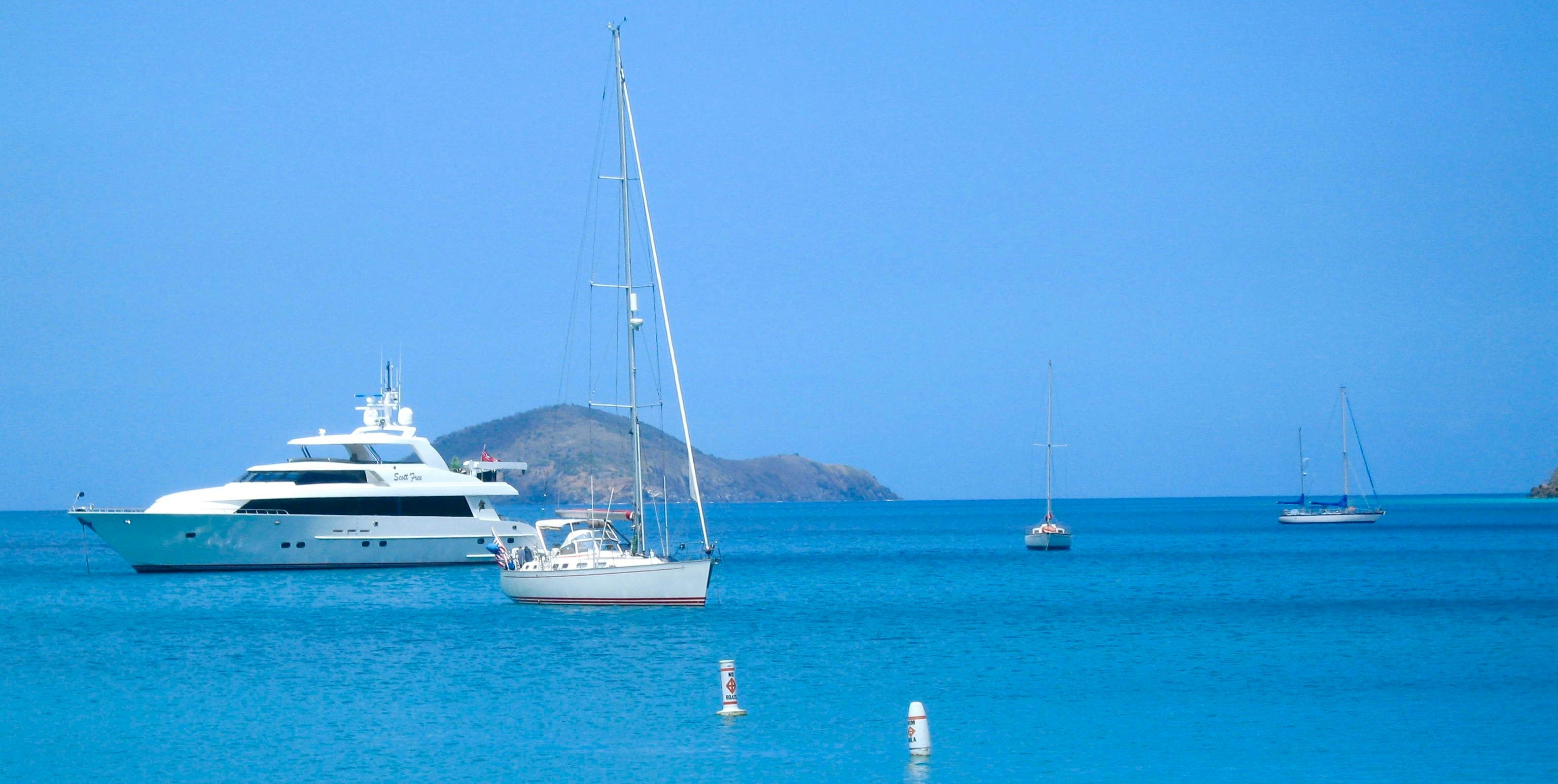 Luxury yacht at marina